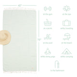 American Soft Linen 100% Cotton Turkish Peshtemal Beach Pool Towels - 44 Set Case Pack