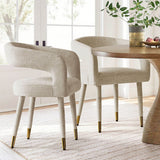 Anna Modern Upholstered Dining Chairs with Arm (Set of 2)