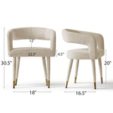 Anna Modern Upholstered Dining Chairs with Arm (Set of 6)