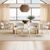 Anna Modern Upholstered Dining Chairs with Arm (Set of 4)