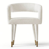 Anna Modern Upholstered Dining Chairs with Arm (Set of 2)