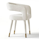 Anna Modern Upholstered Dining Chairs with Arm (Set of 2)