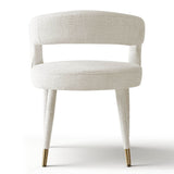 Anna Modern Upholstered Dining Chairs with Arm (Set of 2)