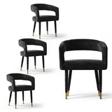 Anna Modern Upholstered Dining Chairs with Arm (Set of 4)