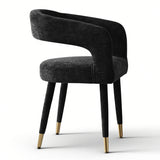 Anna Modern Upholstered Dining Chairs with Arm (Set of 2)
