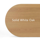 Aodai 48" Oak Wood & Rattan Oval Coffee Table