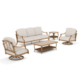 Arcadia 5 Pieces Patio Furniture Sets With Swivel Chairs