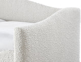 Arlo Cream Boucle Fabric Twin Daybed with Trundle – Stylish, Space-Saving Design for Modern Bedrooms