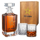 Army Whiskey Decanter Gift Set | 730mL Decanter 2 Whiskey Glass