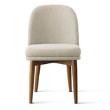 Athena Linen Upholstered Solid Wood Dining Chairs (Set of 4)