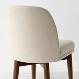 Athena Linen Upholstered Solid Wood Dining Chairs (Set of 4)