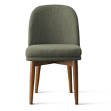 Athena Linen Upholstered Solid Wood Dining Chairs (Set of 2)