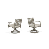 PEAKHOME Azur Patio Swivel Dining Chair with Sunbrella® Cushions Set of 2