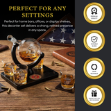 Marine Decanter Set With Four 3 oz Shot Glasses 1000ml