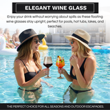 Floating Wine Glasses for Pool - Set of 2-18 OZ (Smoke)