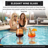 Floating Wine Glasses for Pool - Set of 2-18 OZ (Burnt Orange)