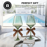 Floating Wine Glasses for Pool - Set of 2-15 OZ (Muted Green)