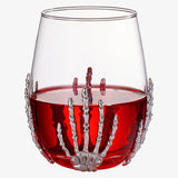Stemless Skeleton Wine Glass | Set of 2 | 17oz