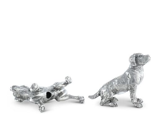Pewter Spaniel Salt & Pepper Set