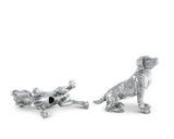 Pewter Spaniel Salt & Pepper Set