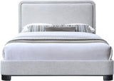 Nolita Bed - Luxurious Linen Textured Fabric Design with Solid Wood Base for a Stylish Bedroom Upgrade