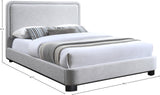 Nolita Bed - Luxurious Linen Textured Fabric Design with Solid Wood Base for a Stylish Bedroom Upgrade