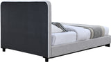 Nolita Bed - Luxurious Linen Textured Fabric Design with Solid Wood Base for a Stylish Bedroom Upgrade
