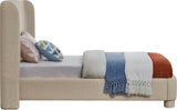 Penny Twin Bed - Elegant Upholstered Bed with Curved Headboard for Stylish Bedroom Decor Upgrade