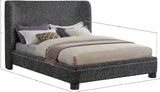 Penny Polyester Fabric Queen Bed - Elegant Curved Headboard for a Luxurious Bedroom Upgrade