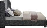 Penny Polyester Fabric Queen Bed - Elegant Curved Headboard for a Luxurious Bedroom Upgrade