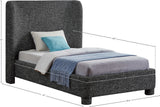 Penny Twin Bed - Elegant Upholstered Bed with Curved Headboard for Stylish Bedroom Decor Upgrade
