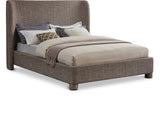 Penny King Bed - Elegant Upholstered Design with Curved Headboard for Luxurious Bedroom Makeover