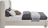 Penny Polyester Fabric Queen Bed - Elegant Curved Headboard for a Luxurious Bedroom Upgrade