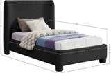 Penny Twin Bed - Elegant Upholstered Bed with Curved Headboard for Stylish Bedroom Decor Upgrade
