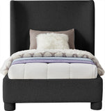 Penny Twin Bed - Elegant Upholstered Bed with Curved Headboard for Stylish Bedroom Decor Upgrade