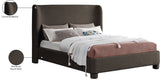 Penny King Bed - Elegant Upholstered Design with Curved Headboard for Luxurious Bedroom Makeover