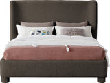 Penny King Bed - Elegant Upholstered Design with Curved Headboard for Luxurious Bedroom Makeover