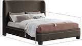 Penny Polyester Fabric Queen Bed - Elegant Curved Headboard for a Luxurious Bedroom Upgrade