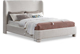 Penny King Bed - Elegant Upholstered Design with Curved Headboard for Luxurious Bedroom Makeover