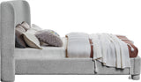 Penny Polyester Fabric Queen Bed - Elegant Curved Headboard for a Luxurious Bedroom Upgrade