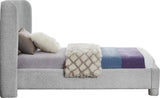 Penny Twin Bed - Elegant Upholstered Bed with Curved Headboard for Stylish Bedroom Decor Upgrade