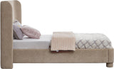 Penny Twin Bed - Elegant Upholstered Bed with Curved Headboard for Stylish Bedroom Decor Upgrade