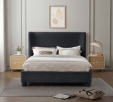 Penny King Bed - Elegant Upholstered Design with Curved Headboard for Luxurious Bedroom Makeover