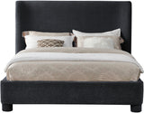 Penny Polyester Fabric Queen Bed - Elegant Curved Headboard for a Luxurious Bedroom Upgrade