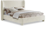 Penny King Bed - Elegant Upholstered Design with Curved Headboard for Luxurious Bedroom Makeover