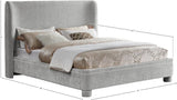 Penny King Bed - Elegant Upholstered Design with Curved Headboard for Luxurious Bedroom Makeover