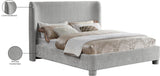 Penny Polyester Fabric Queen Bed - Elegant Curved Headboard for a Luxurious Bedroom Upgrade