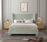 Penny Full Bed - Luxurious Upholstered Bed with Curved Headboard for Elegant Bedroom Decor Upgrade