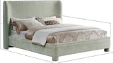 Penny King Bed - Elegant Upholstered Design with Curved Headboard for Luxurious Bedroom Makeover