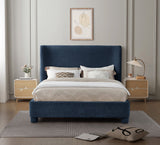 Penny King Bed - Elegant Upholstered Design with Curved Headboard for Luxurious Bedroom Makeover